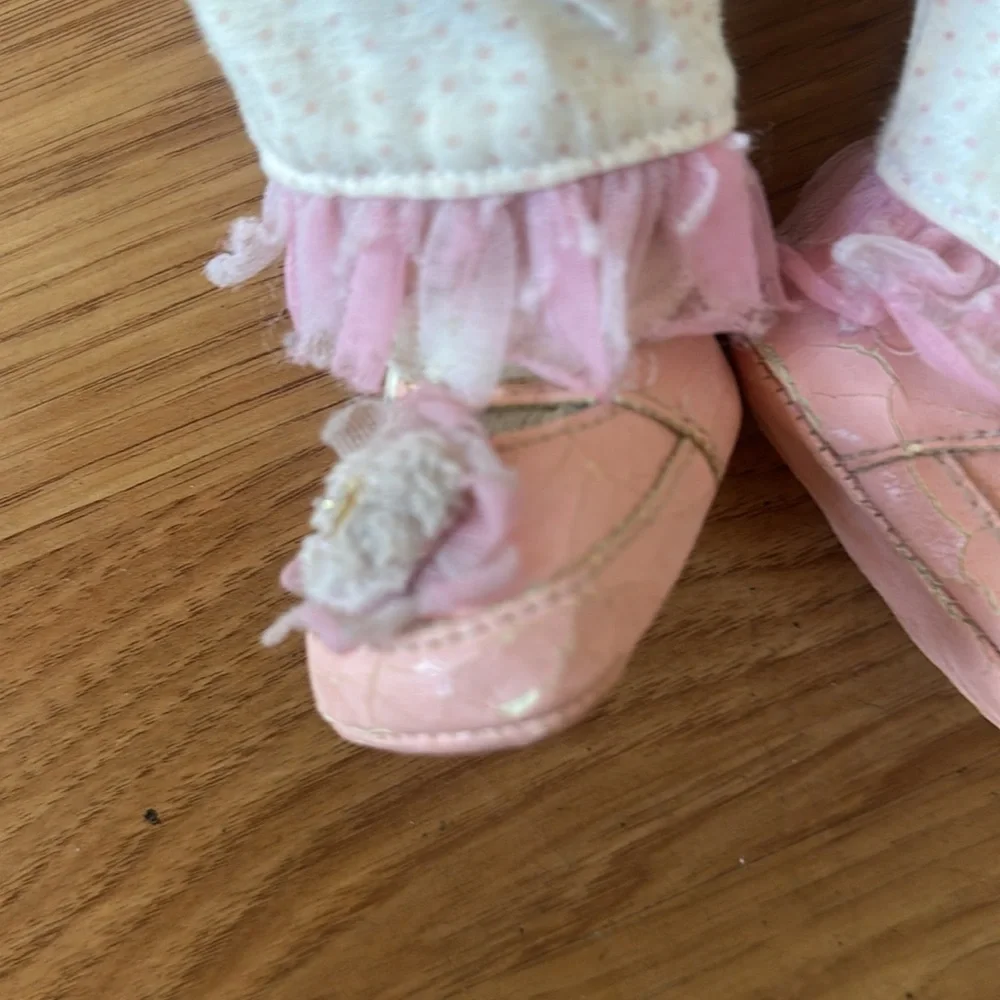 Vintage 2003 Candy Geli Soft Pink Plush Body Doll with White Pants